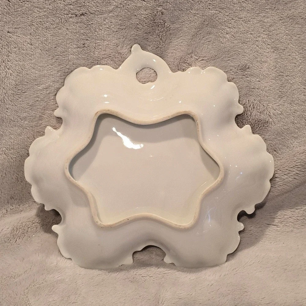 Vintag Porcelain Rose Floral Leaf Candy Dish Gold Trim Scalloped Trinket Bowl 8